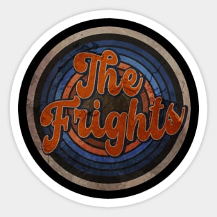 The Frights - on blue color Sticker